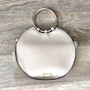 Carlos by Carlos Santana Crossbody Bag | Beige & Gold Round Handle